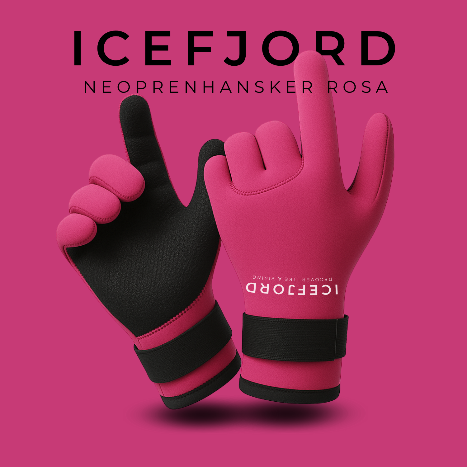 ICEFJORD NEOPRENHANSKER, ROSA (2025 modell)