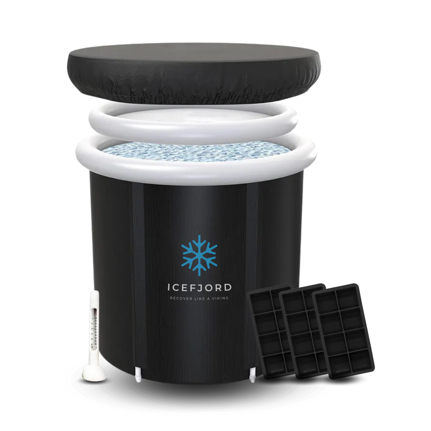 ICEFJORD 2.0 – PORTABELT ISBAD + 3 ISBITFORMER + VALGFRITT TERMOMETER
