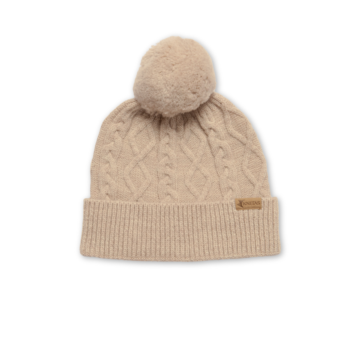 Lue i merinoull, beige