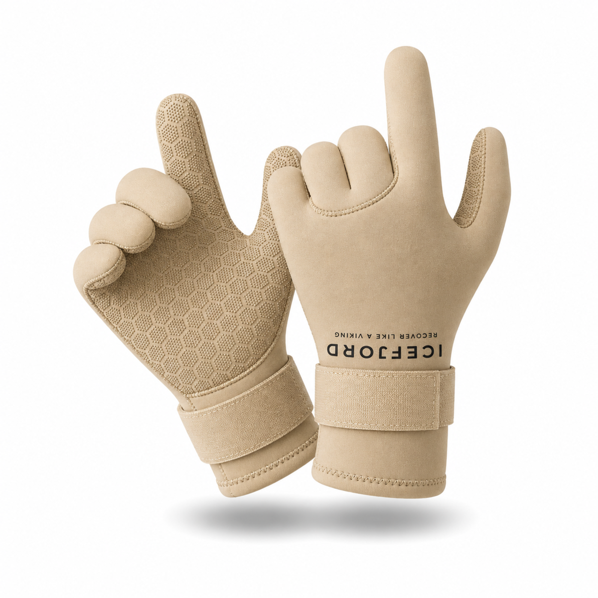 ICEFJORD NEOPRENHANSKER, BEIGE (2027 modell)