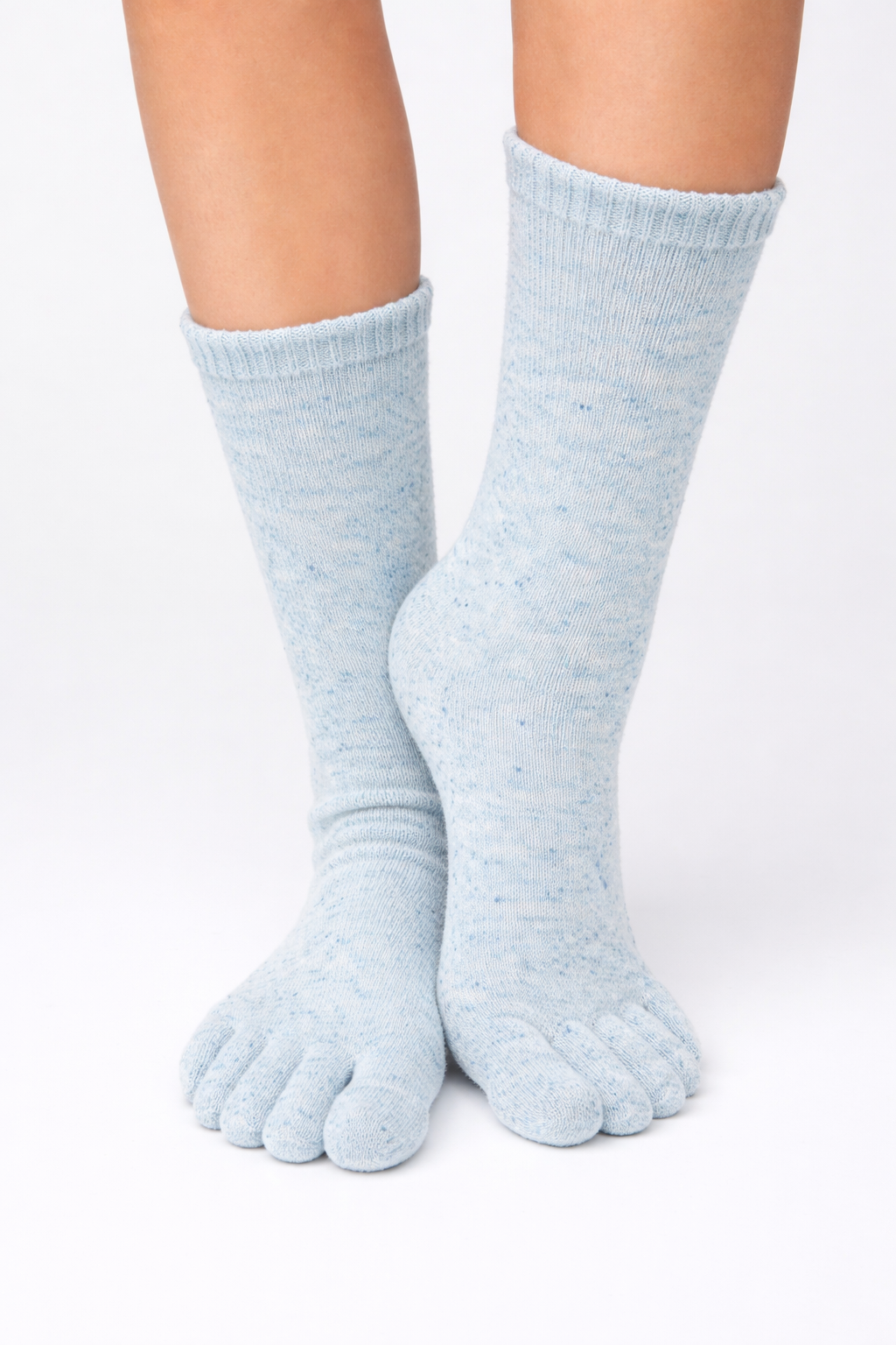 Merinoull tåsokker til isbading, lys blå